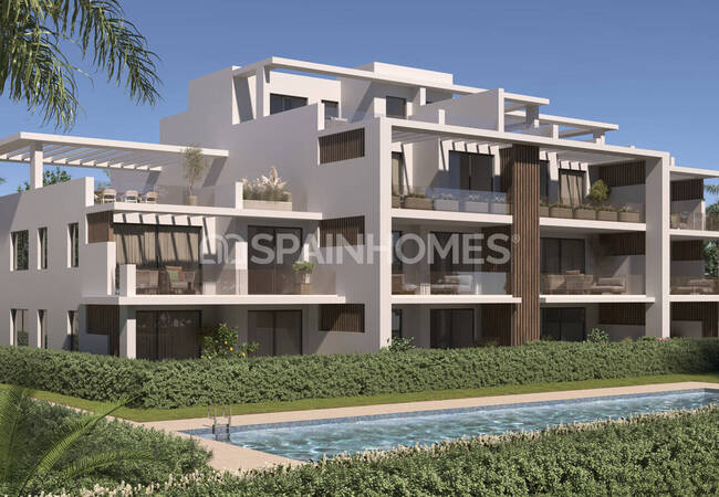 Стильные дизайнерские апартаменты с видом на море в Эстепоне Малага 3