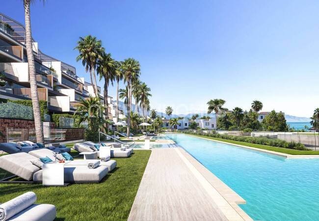 Havsutsikt Lägenheter I Ett Komplex Med Pool Och Parkering I Manilva 2