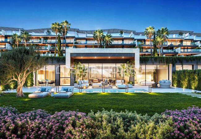 Havsutsikt Lägenheter I Ett Komplex Med Pool Och Parkering I Manilva 1