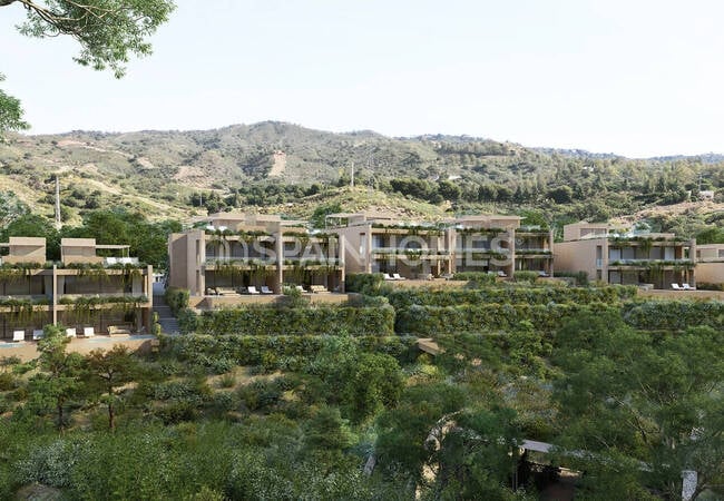 شقق في إلفيريا، ماربيا مع أحواض سباحة على السطح ومقصورة تشمس اصطناعي 2