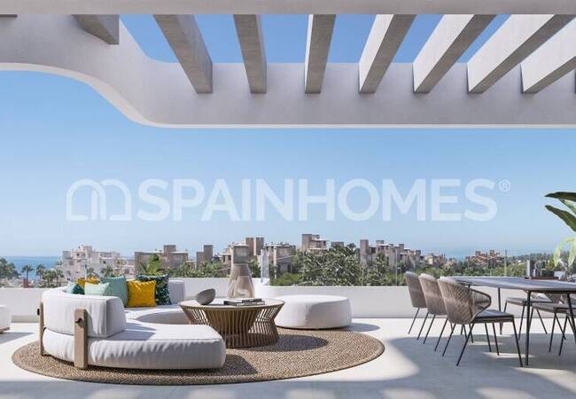 Estepona'da Ortak Havuzlu Sitede Deniz Manzaralı Daireler 2