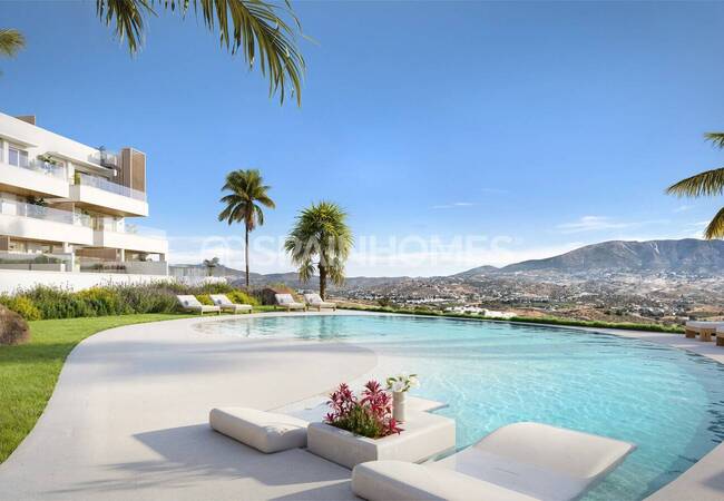 Mijas Málaga'da Deniz ve Golf Sahası Manzaralı Daireler 1