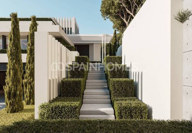 Виллы с бассейнами и садами в Бенахавис Малаге 19