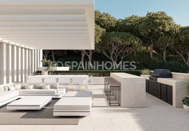 Виллы с бассейнами и садами в Бенахавис Малаге 29