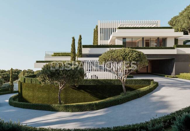 Виллы с бассейнами и садами в Бенахавис Малаге 24