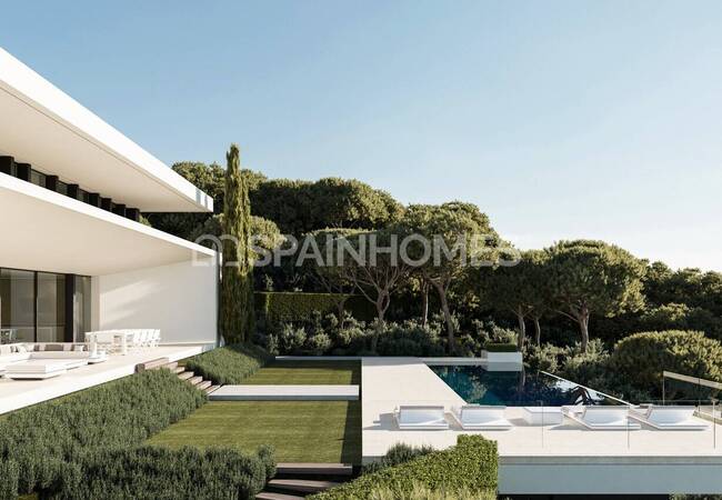 Виллы с бассейнами и садами в Бенахавис Малаге 20