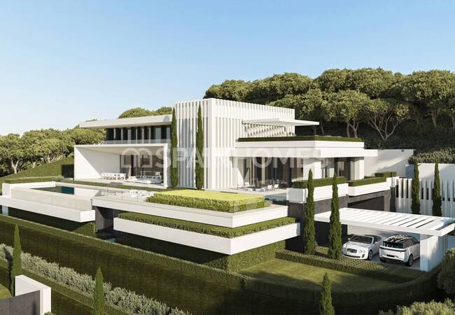 Виллы с бассейнами и садами в Бенахавис Малаге 27