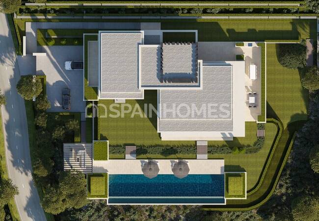 Виллы с бассейнами и садами в Бенахавис Малаге 5