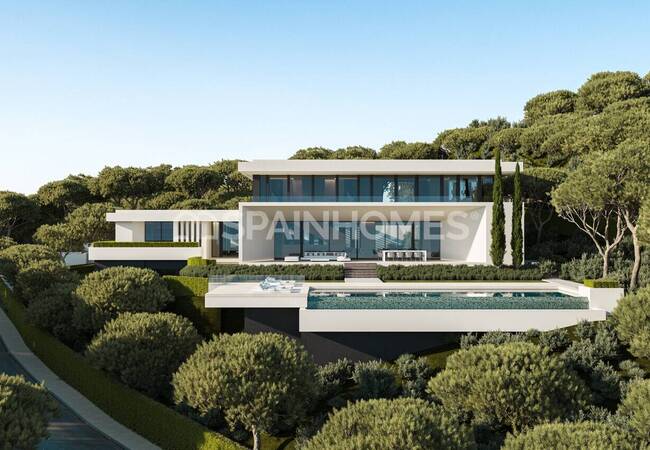 Виллы с бассейнами и садами в Бенахавис Малаге 2