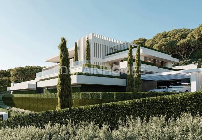 Виллы с бассейнами и садами в Бенахавис Малаге 18