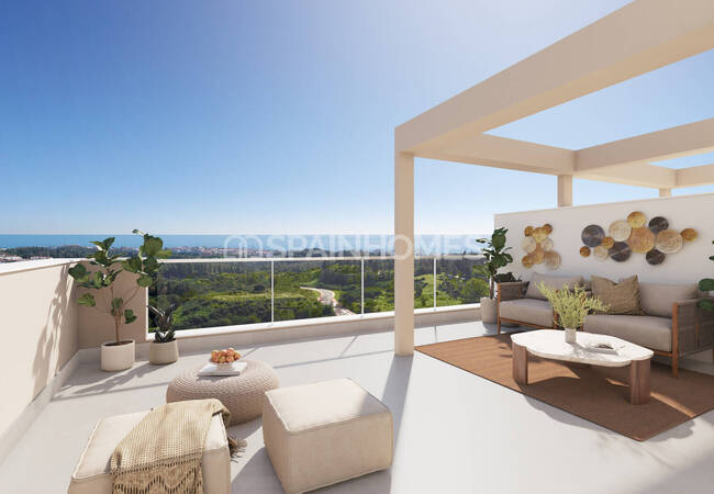 Wohnungen Mit Panoramablick, Pool Und Gärten In Mijas 1