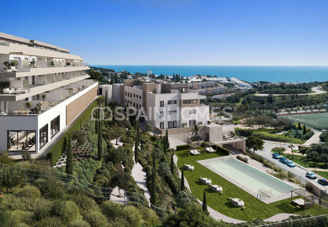 Mijas Málaga'da Plaja Yakın Teraslı Daireler 3