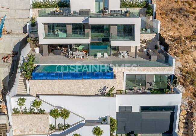 Luxuriöse Villen Mit Schwimmbad Mit Blick Auf Benidorm 2