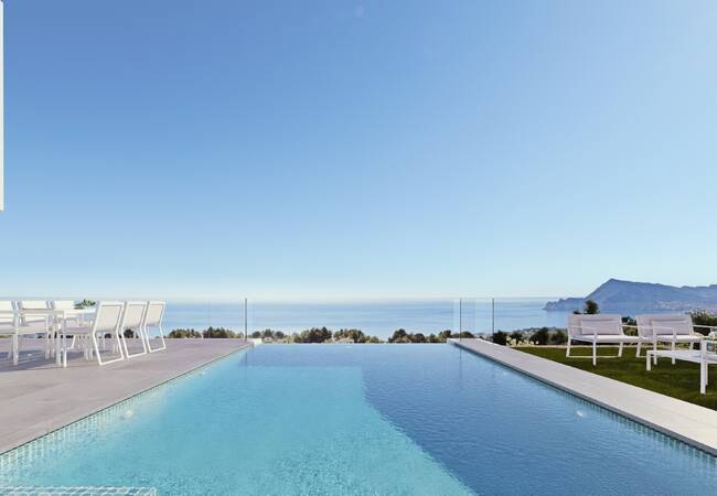 Altea Costa Blanca'da Deniz Manzaralı Lüks ve Modern Villa