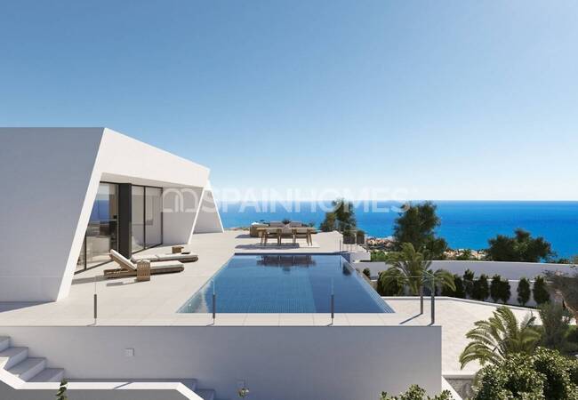 Modern Fristående Villa Med Infinitypool I Alicante