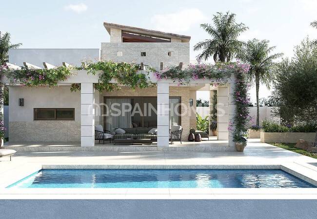 Spacious Villas with Natural Stone Effect Design in Rojales