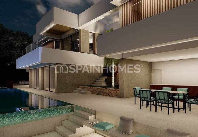 Villa with Open Sea and City Views in Altea, Alicante 15