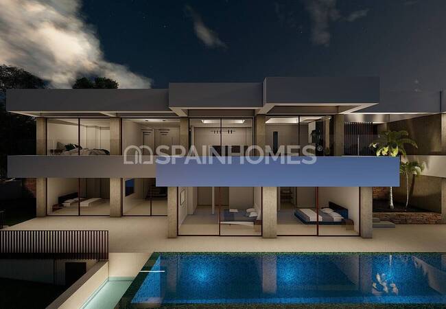 Villa with Open Sea and City Views in Altea, Alicante 16