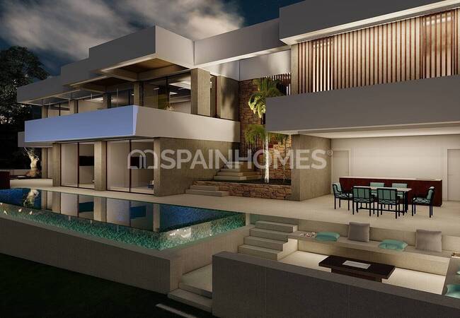 Villa with Open Sea and City Views in Altea, Alicante 17