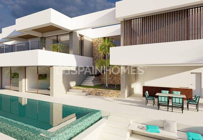 Villa with Open Sea and City Views in Altea, Alicante 1