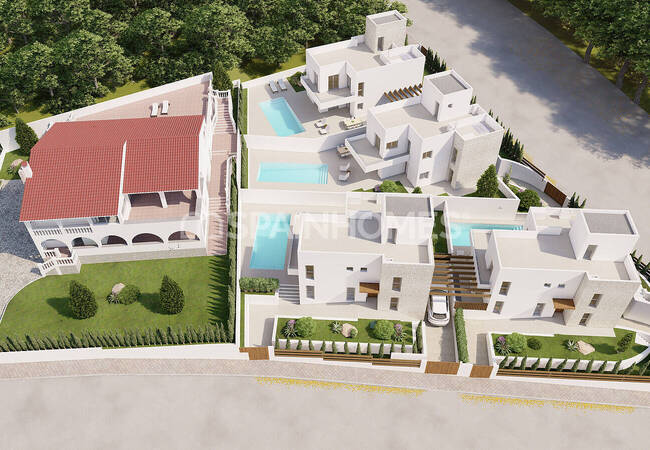 Alfaz Del Pi'de Akdeniz Mimarisine Sahip Havuzlu Villalar 3