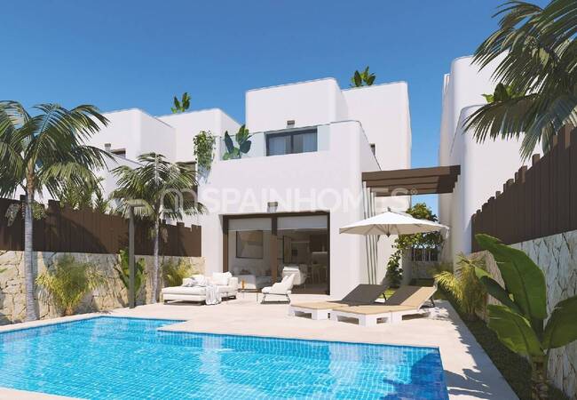 Detached Villas with Pool 900 M From the Beach in Mil Palmeras