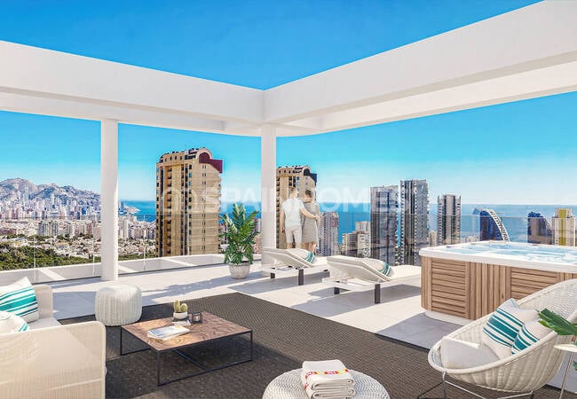 Benidorm'da Sahile Yakın Konumda Lüks Site İçinde Daireler 5