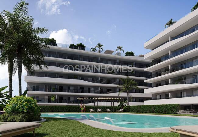 Lägenheter Med Havsutsikt I Ett Komplex I Santa Pola Alicante 2