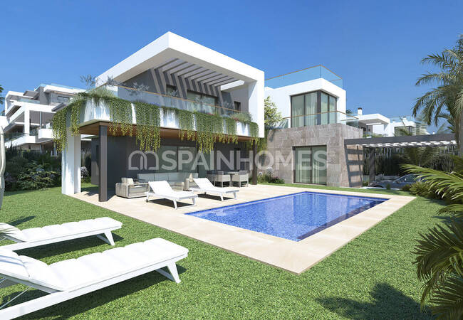 Torrevieja'da Tüm Olanaklara Yakın Havuzlu ve 3 Yatak Odalı Villalar 1