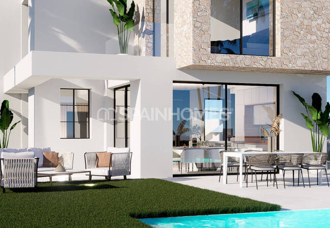 Finestrat Alicante'de Golf Sahası Yakınında Müstakil Villalar 6