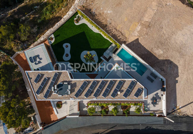 Benidorm Alicante'de Panoramik Manzaralı Lüks Villa 56