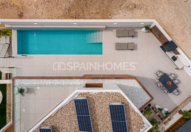 Benidorm Alicante'de Panoramik Manzaralı Lüks Villa 52