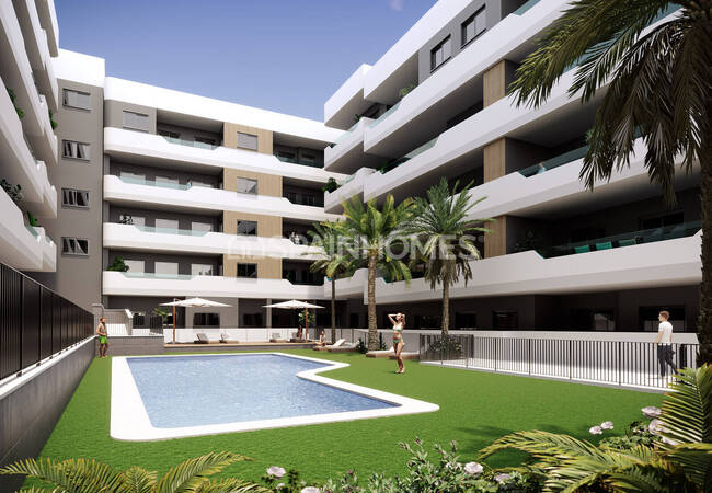 2 and 3-bedroom Real Estate in a Complex in Santa Pola Alicante