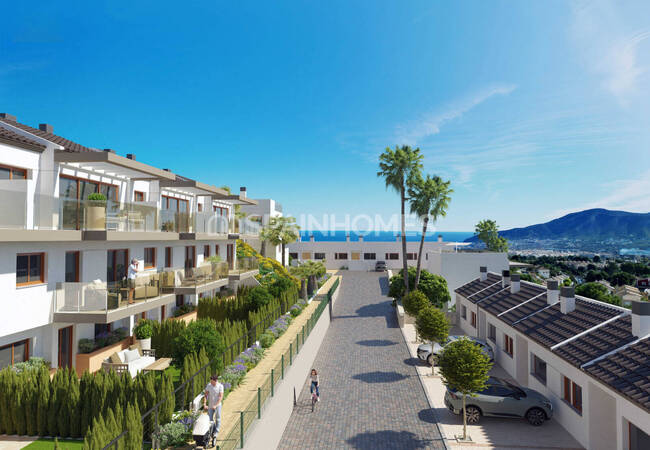 Alicante La Nucia'da Havuzlu Sitede Şık Yarı Müstakil Villalar 2