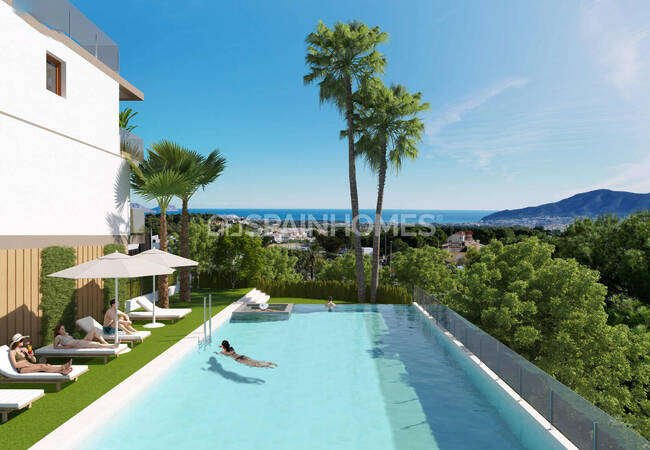 Alicante La Nucia'da Havuzlu Sitede Şık Yarı Müstakil Villalar 4