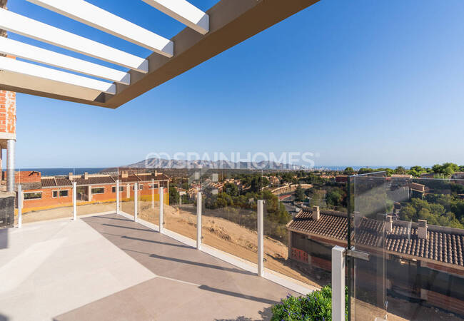 Alicante La Nucia'da Havuzlu Sitede Şık Yarı Müstakil Villalar 21