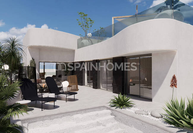 Casas Estilo Bungalow Con Piscina Privada En Alicante Rojales