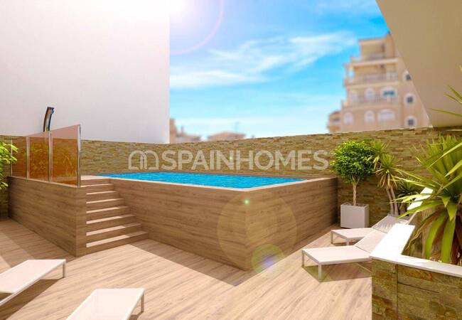 Alicante Torreviej'da Havuzlu Sitede Şık Daireler 13