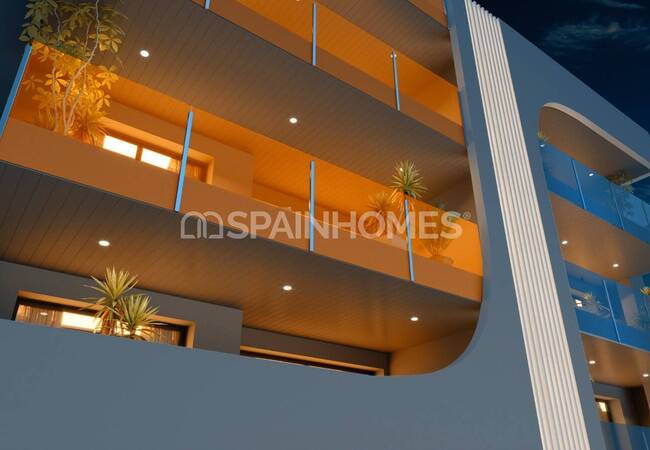 Alicante Torreviej'da Havuzlu Sitede Şık Daireler 8