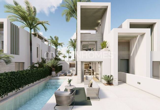 Elegantes Casas Adosadas Con Piscina Privada En Ciudad Quesada