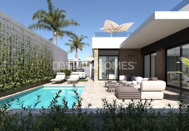 Moderna Hus Med Pool Och Takterrass I Ciudad Quesada 2