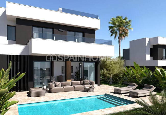 Moderna Hus Med Pool Och Takterrass I Ciudad Quesada 7