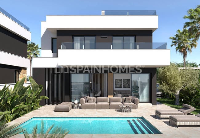 Moderna Hus Med Pool Och Takterrass I Ciudad Quesada 8