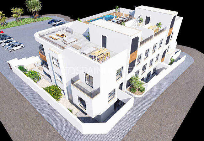 Ruime Appartementen Met Zwembad Op Het Dak In Benijófar 9
