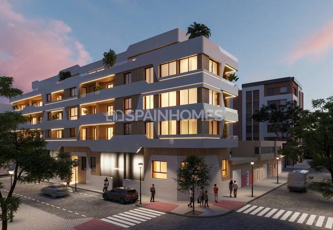 Alicante Santa Pola'da Plaja Yakın Havuzlu Sitede Daireler 1