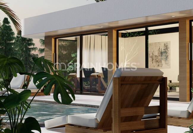 Вилла с видом на море и бассейном в Аликанте, Монте Солана 2