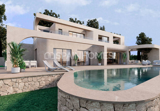 Jávea'da Havuzlu ve Modern Olanaklı 4 Yatak Odalı Villa 1