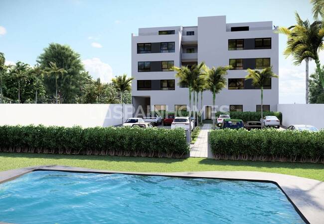 Квартиры с общим бассейном в Вильяхойосе рядом с пляжем