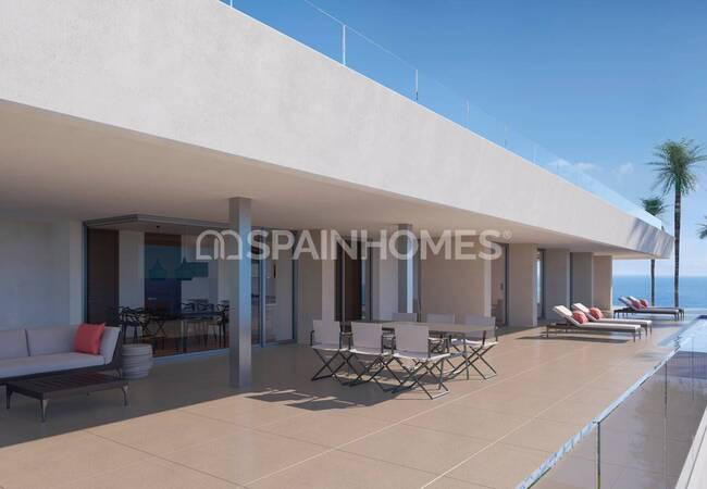 Villa Avec Vue Mer Et Piscine À Débordement À Alicante 4