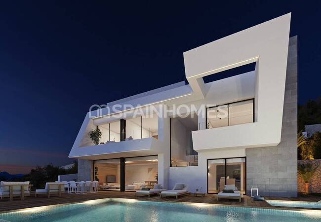 Alicante Benitachell’de Plaja Yakın Deniz Manzaralı Villa 2